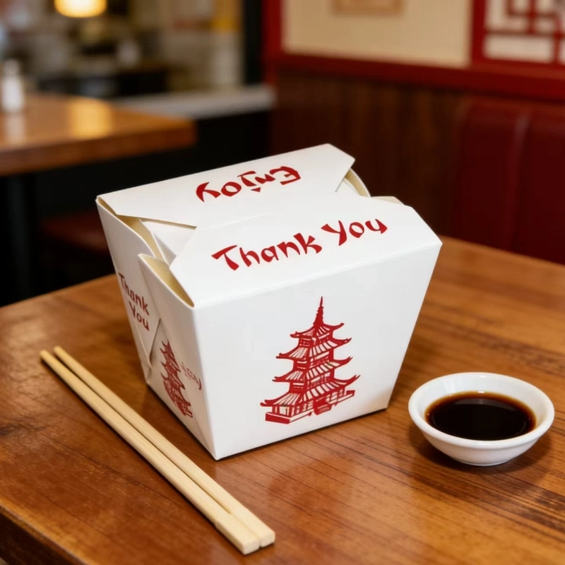 disposable paper square bottom noodle box8