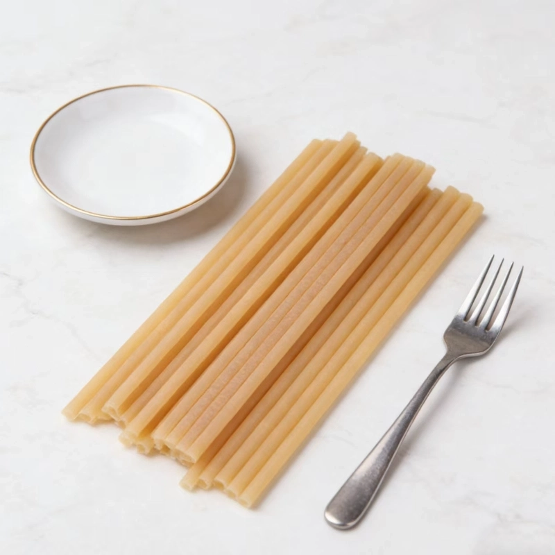 Paille plate en bagasse PLA 10 mm 00 mm