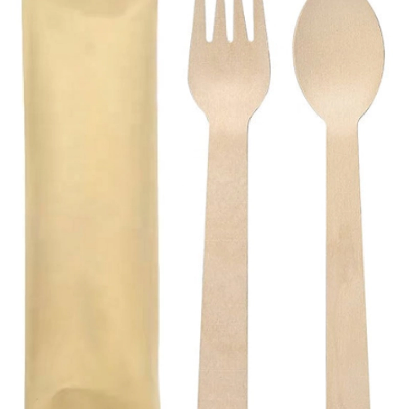 disposable wooden cutlery set