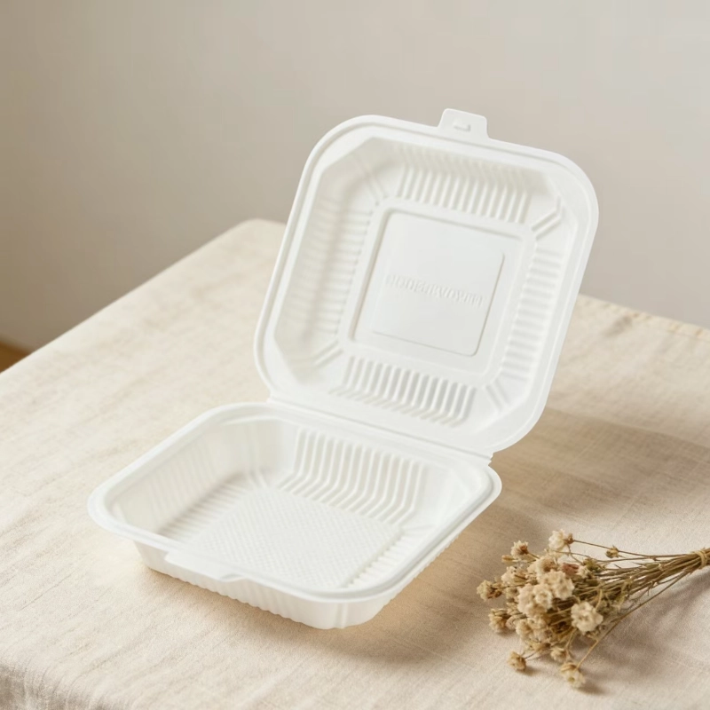 boîte blanche à coquille de 9 pouces en amidon de maïs2