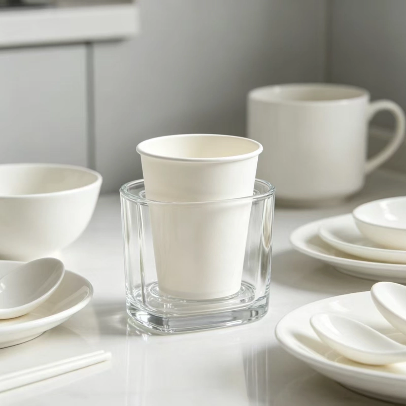 Vaso de papel de pared simple de 6 oz9