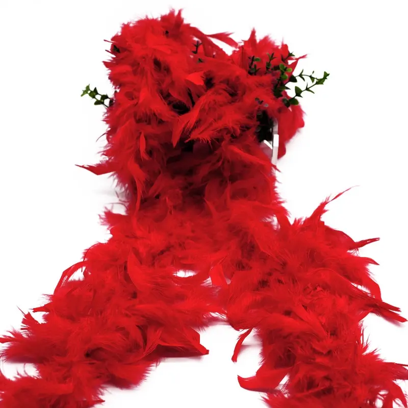 120g Turkey Feather Boa Details-1  