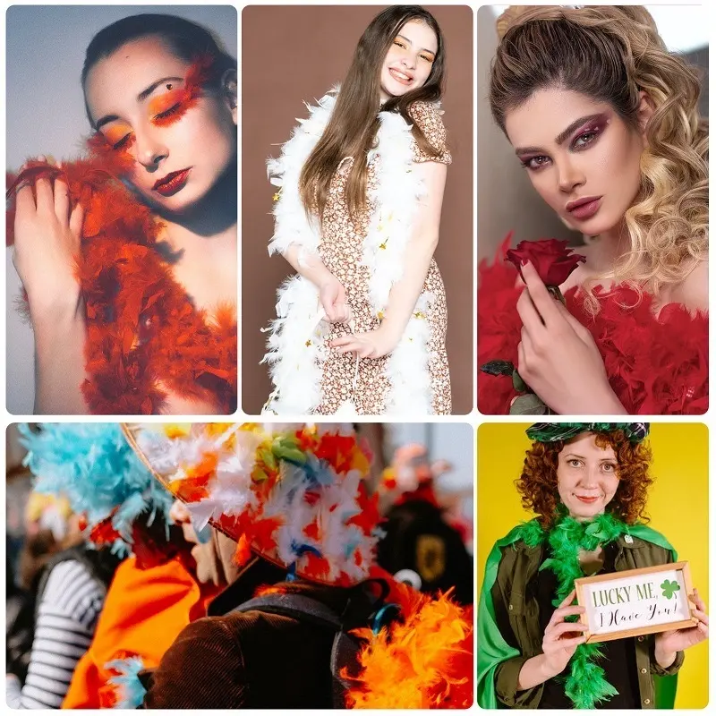 120g Turkey Feather Boa For Carnival