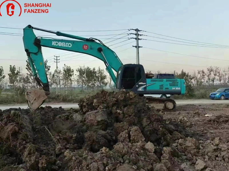 Second-hand Kobelco 350 Excavator 35T Super Strong Power Isuzu Engine