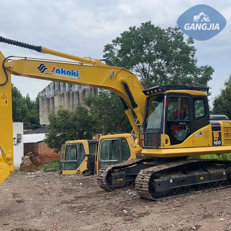 Compact Used KOMATSU PC160-7 Midi Excavator Agricultural Equipment Global Supply