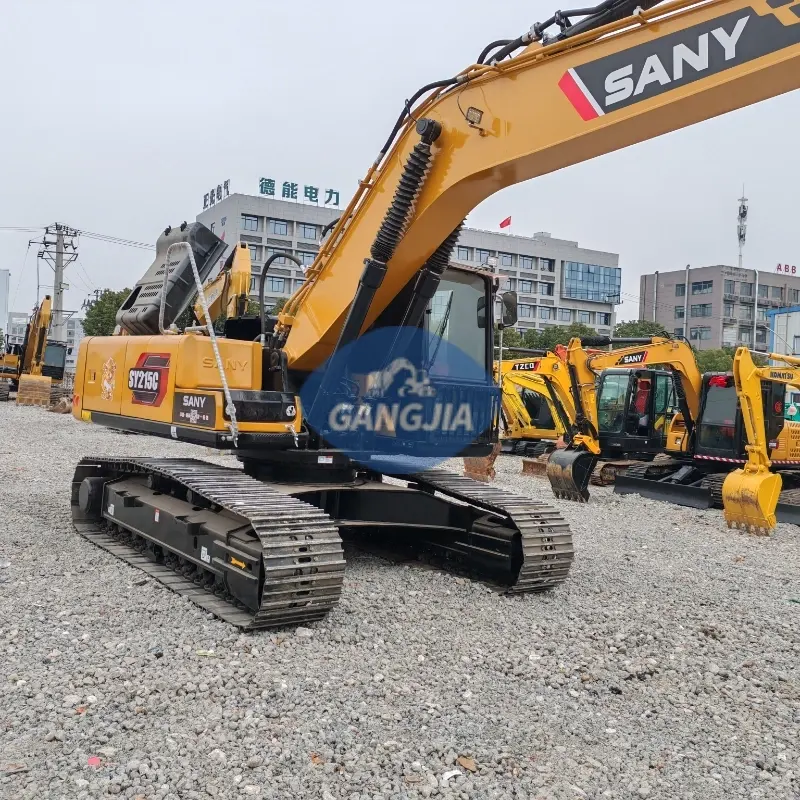 Second Hand SANY 215C Medium Hydraulic Excavator Construction Equipment for Sale