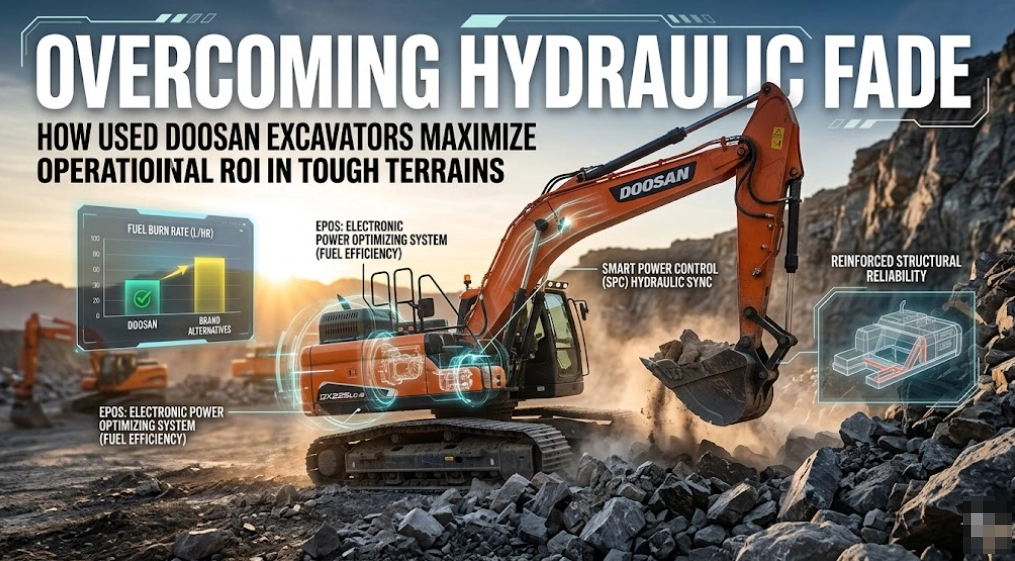 Cómo las excavadoras Doosan usadas solucionan los cuellos de botella en el movimiento de tierras en terrenos difíciles