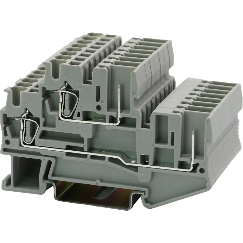 JWD2-2.55.08 Spring-Cage Double Layer Pluggable Din-Rail TB