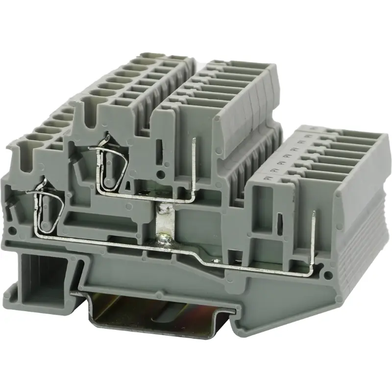 JWD2-2.55.08L Spring-Cage Double Layer Pluggable Din-Rail TB