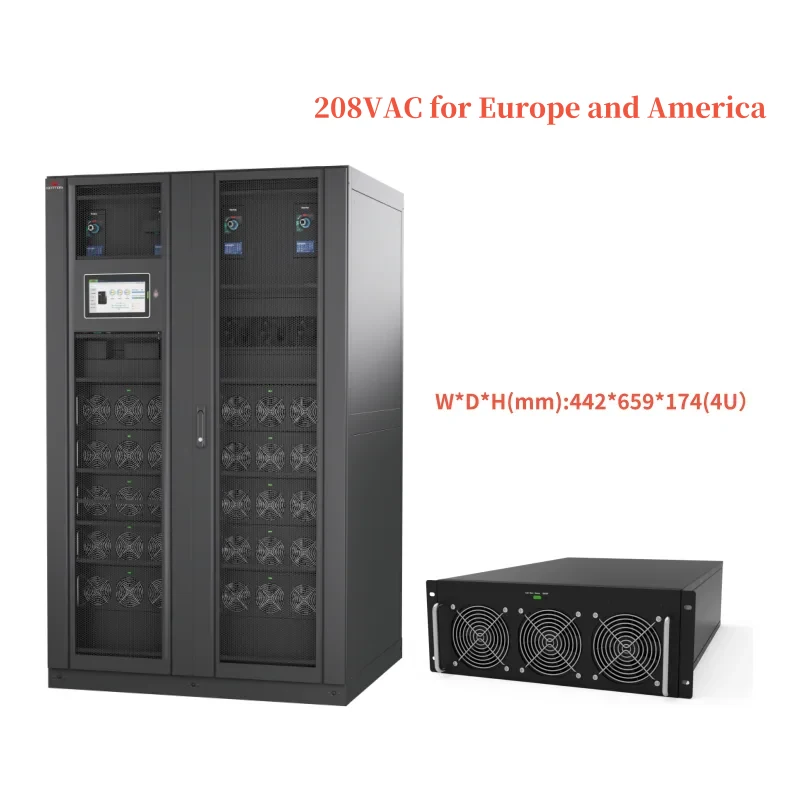 Rack-mounted modular online UPS