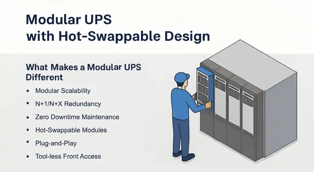 SAI modular con diseño intercambiable en caliente 1 Beneficios de los SAI modulares intercambiables en caliente