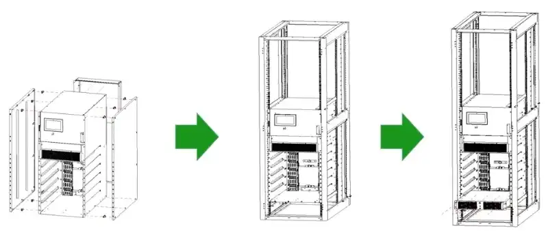 Модульный источник бесперебойного питания GT-10FM Online 20/60 кВА (полное распределительное устройство) 2 Модульный источник бесперебойного питания GT-10FM 20/60 кВА (полное распределительное устройство)