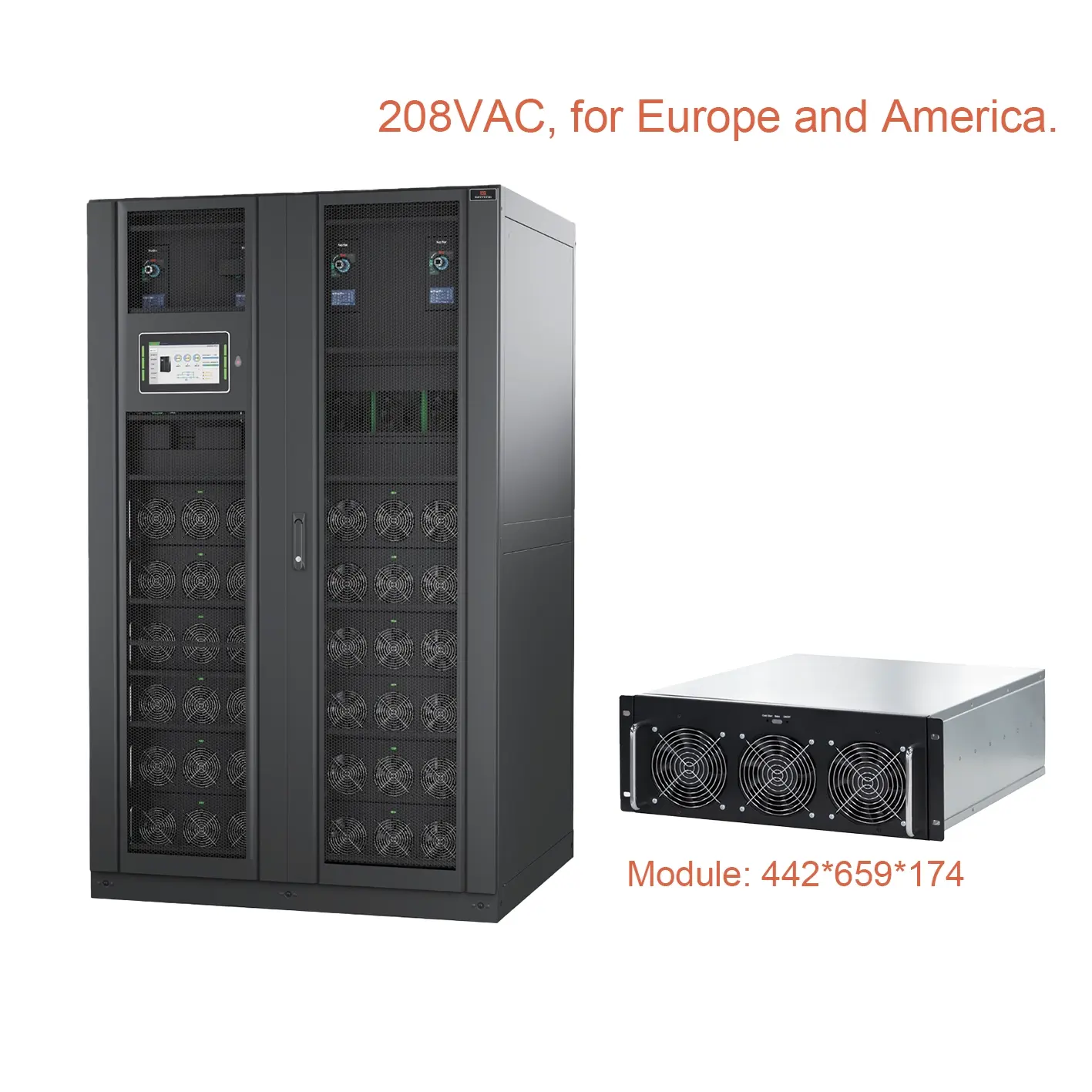 GTM-40LV Series 208V 40~560kVA Modular Online UPS 120/200/280/360/560kVA