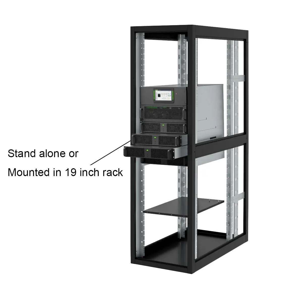 modular ups Mounted in 19 inch rack, or stand alone