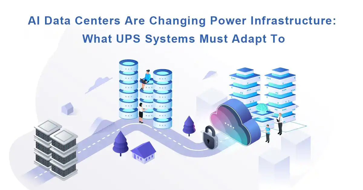 Os data centers com IA estão mudando a infraestrutura de energia: o que os sistemas UPS precisam fazer para se adaptar.