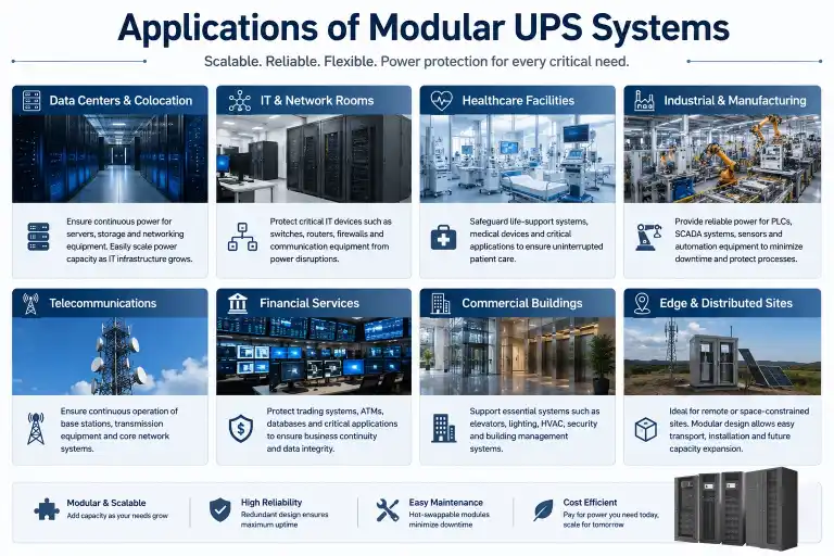 تطبيقات أنظمة UPS المعيارية