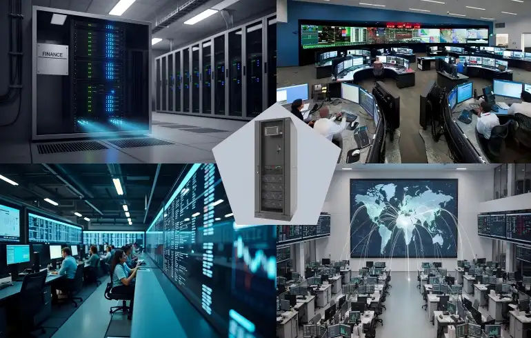 Aplicaciones de los sistemas UPS modulares de GOTTOGPOWER en el sector financiero.