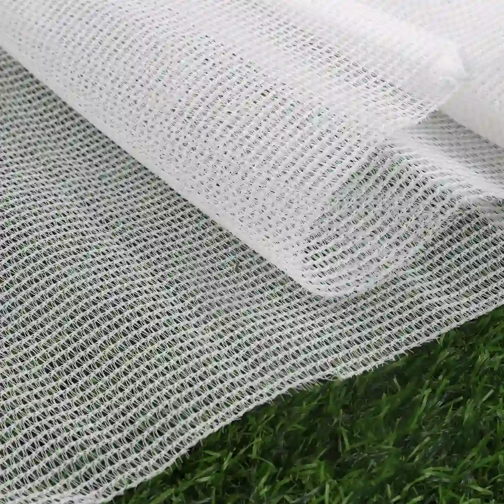 ​ White Mono Shade Screen widely installed in large agricultural greenhouse for cooling and light diffusion