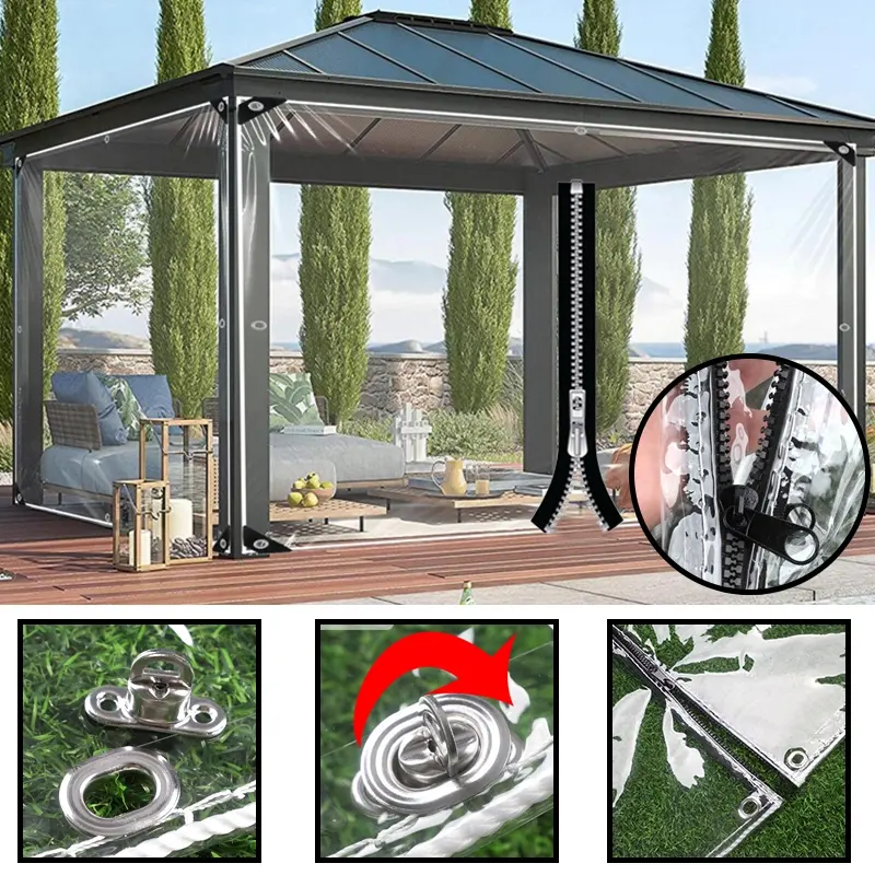 Clear PVC Tarpaulin with Zipper Manufacturer