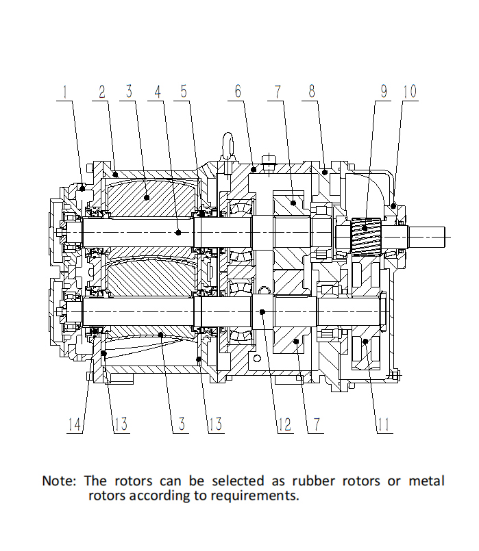 Double-Bearing Support Structure Drawing