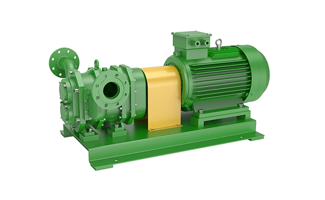 Rubber rotor pump for sewage sludge treatment