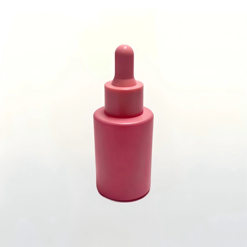 30ml pink glass dropper bottle