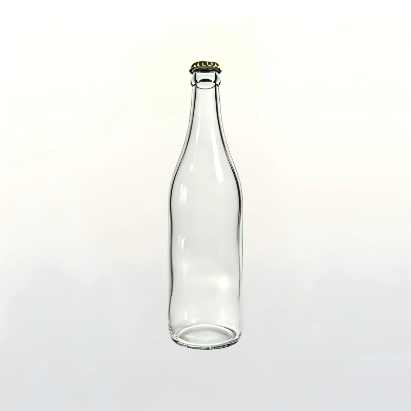 500ml clear glass beer bottle