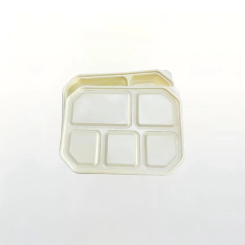 Eco-Friendly 5-Section Compostable PLA Food Platter