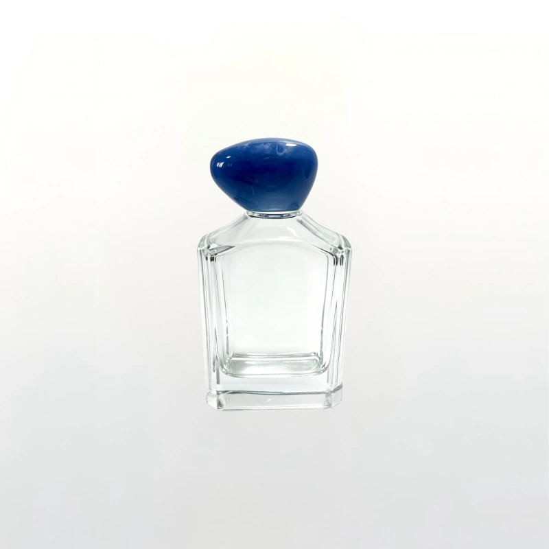 100ml Clear Faceted Square Perfume Glass Bottle
