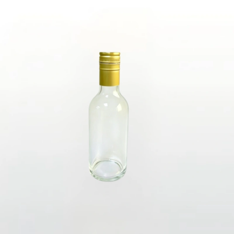 Clear Mini Round Spirit Glass Bottle