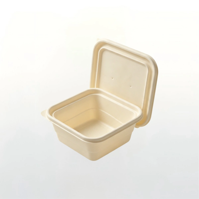 350ml PLA Plant based Square Meal Tub