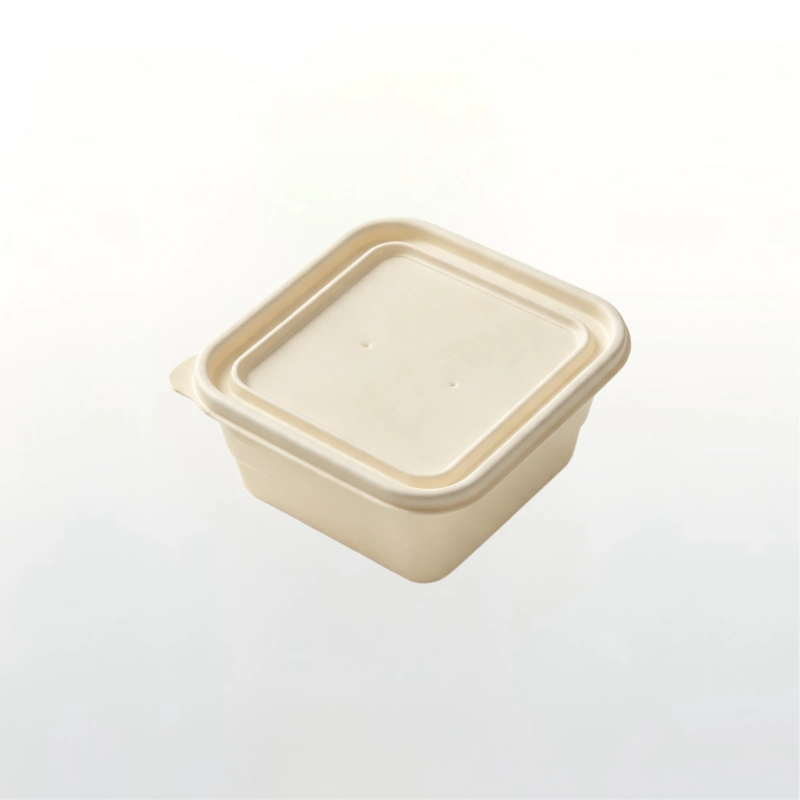 350ml PLA Plant based Square Meal Tub