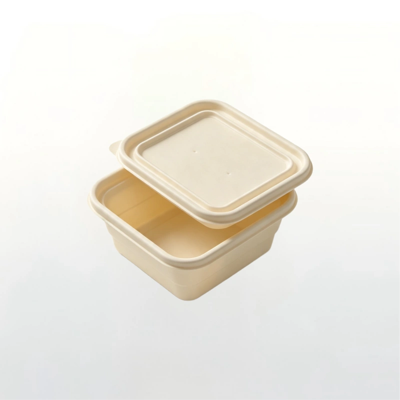 350ml PLA Plant based Square Meal Tub
