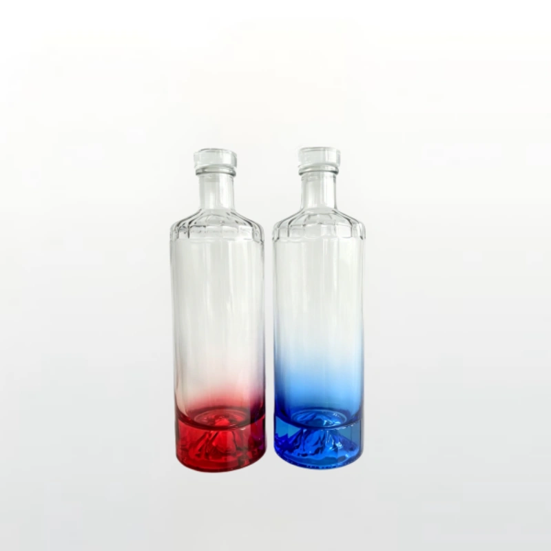 520ml Gradient Colour Cylindrical Spirit Glass Bottle