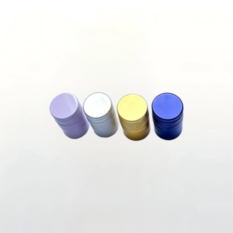 Coloured Threaded Aluminium Plastic Bottle Cap