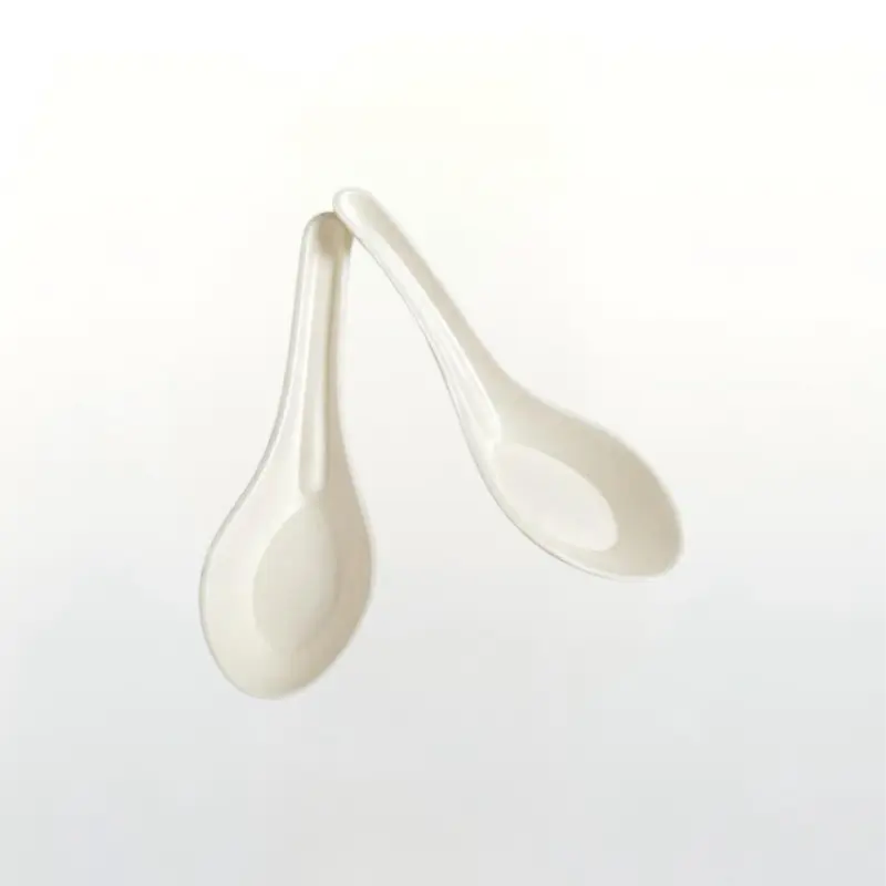 Disposable Sugarcane Bagasse Soup Spoon