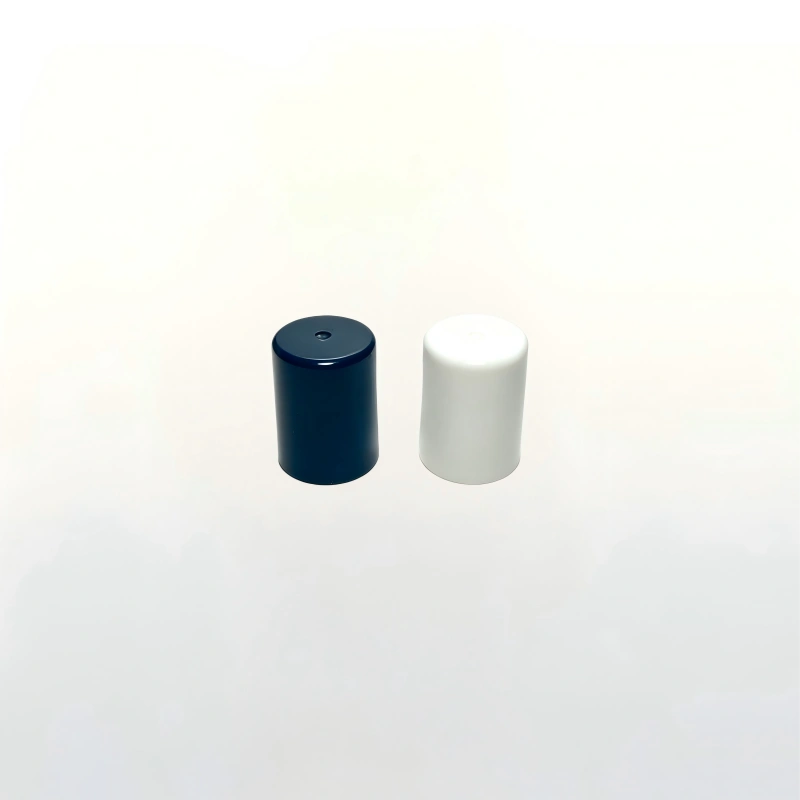 Matte finished 30ml essential oil glass spray bottle with black and white overcaps