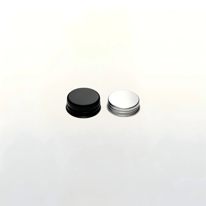 Closeup of threaded neck and black screw lid for 250ml glass sauce bottle