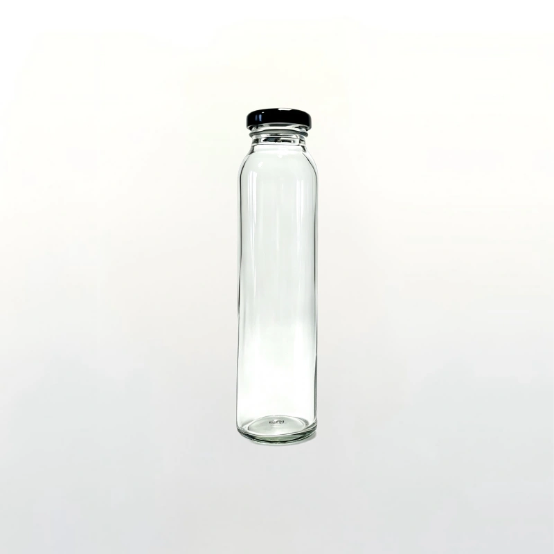 300ml Clear Cylindrical Glass Beverage Bottle