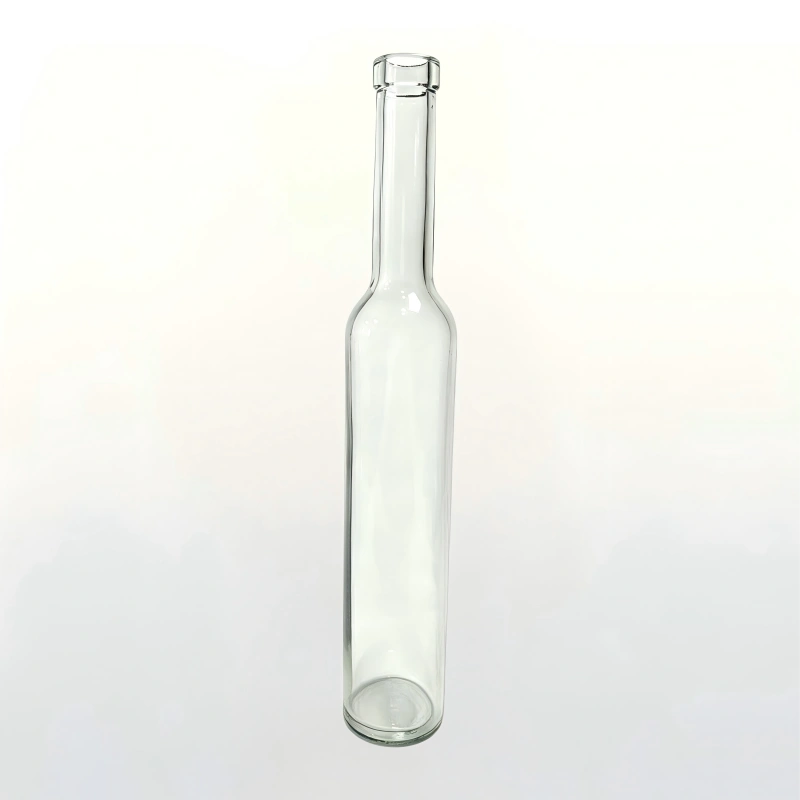 Botella de vino de hielo transparente extra alta y delgada de 380 ml