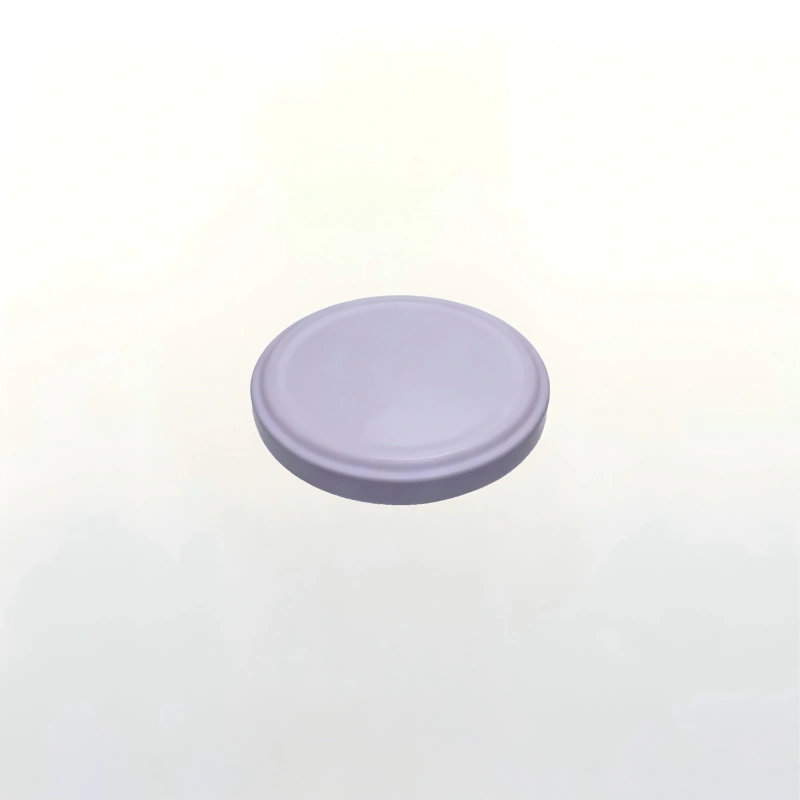 380ml clear hexagonal glass food jar with light purple metal lid