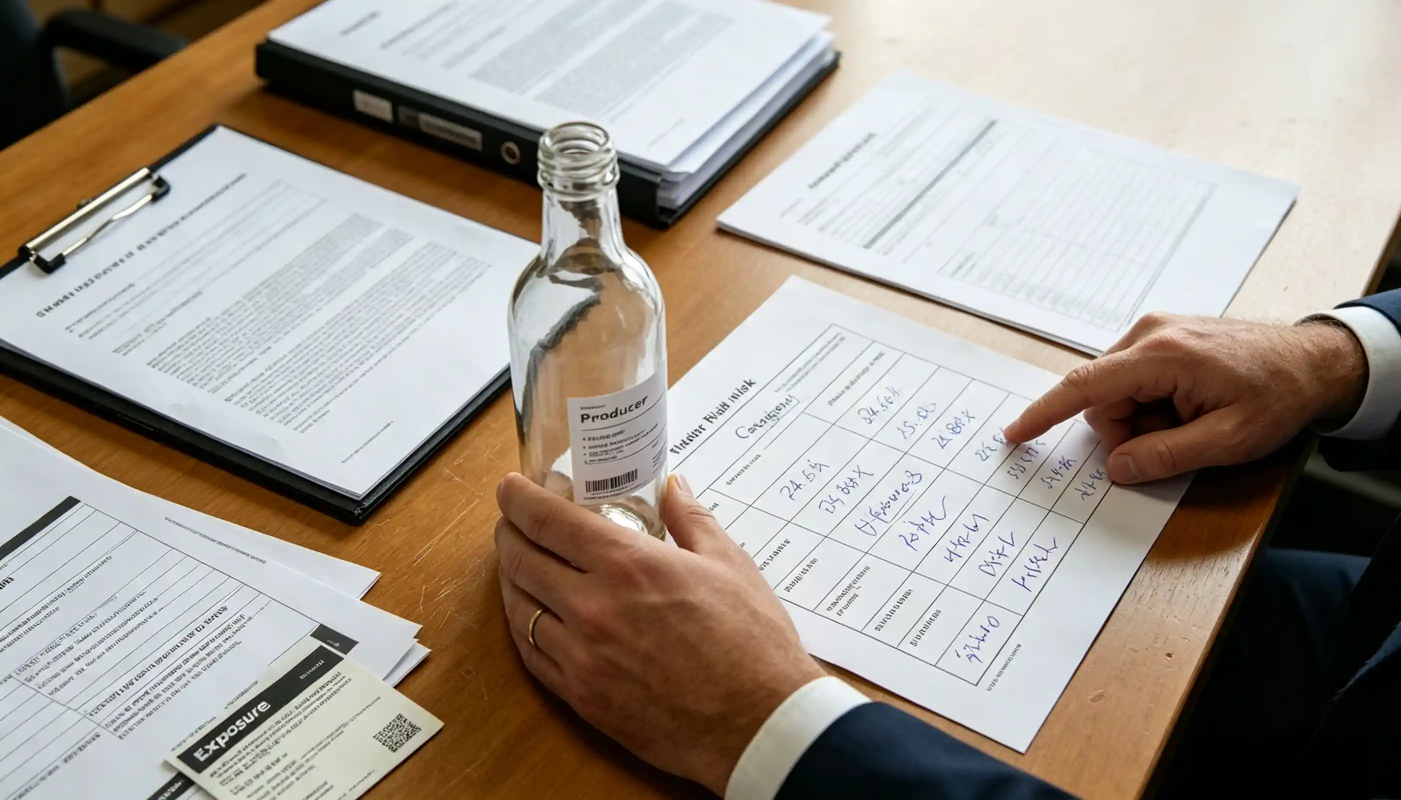Identify producer, Verify category, Model exposure. Original procurement illustration; not a customs determination