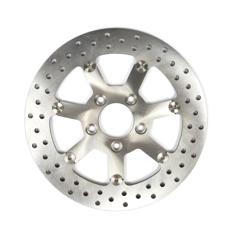 Heavy Duty Motorcycle Brake Disc 300mm Floating Rotor Wave Design Black