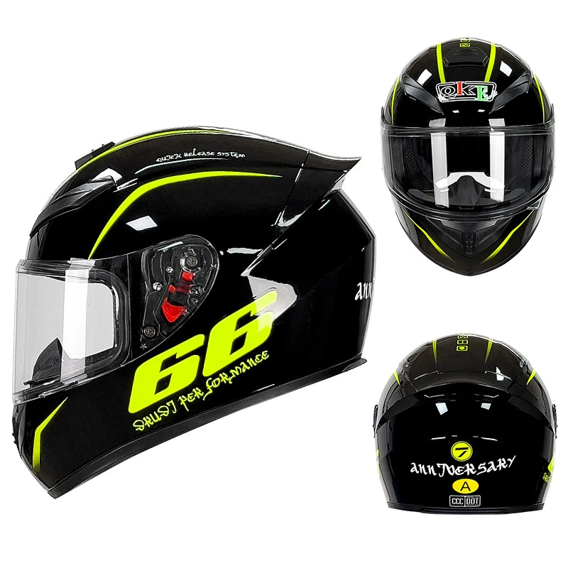 Lightweight and Ventilated Design with Dual Visor New Condition Motorcycle Helmet
