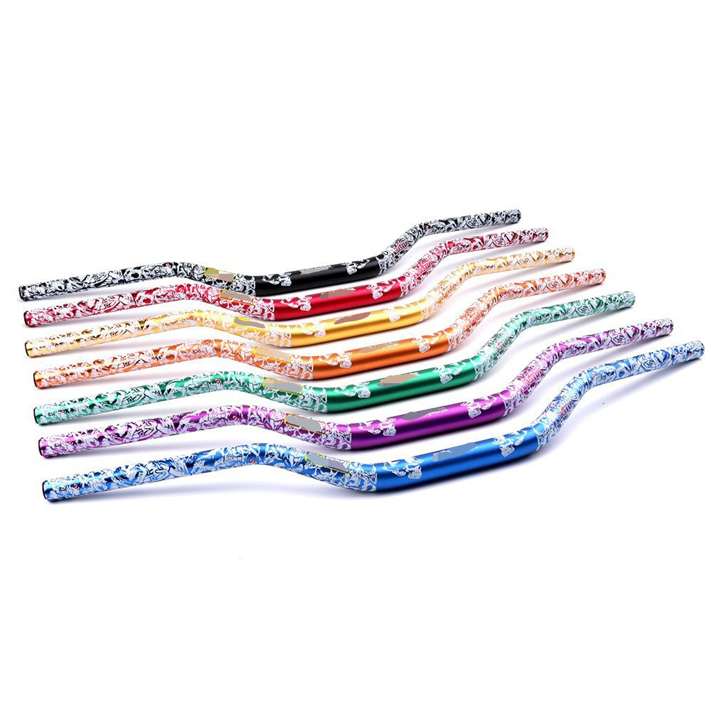 28mm Aluminum Alloy Handlebars Skull and Painted Handlebars for Off-road Motorcycle Wholesale