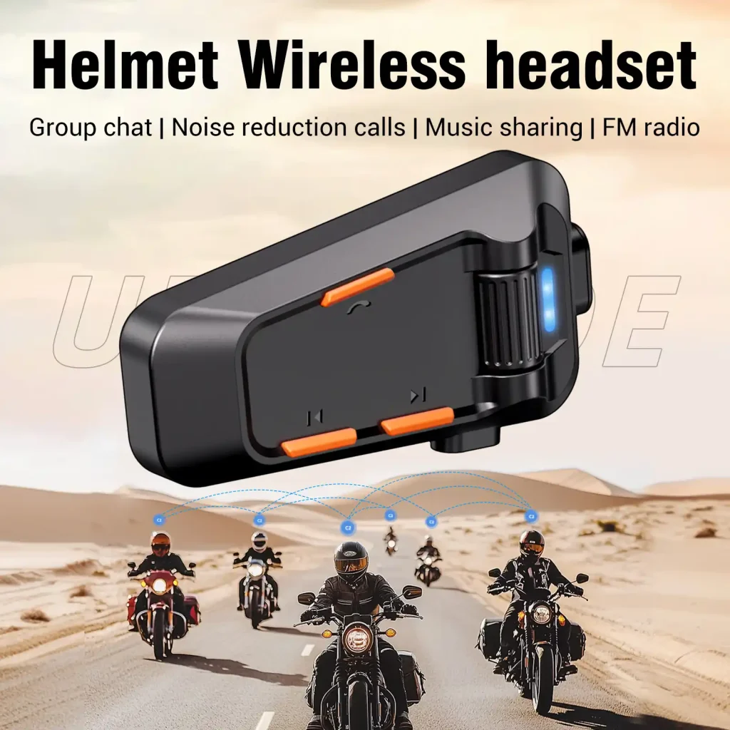 Motorcycle Riding Waterproof Multi-person Group Chat and Intercom Helmet Bluetooth 6.0 Factory6
