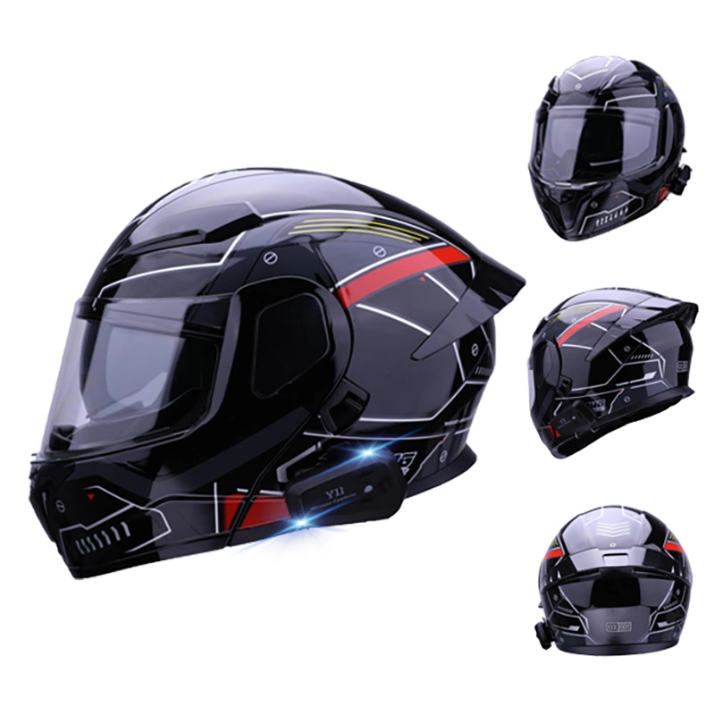 High Quality Wholesale Supplier Casco Para Moto Con Blue Tooth Motorbike Racing Flip up Modular Motorcycle Helmet1