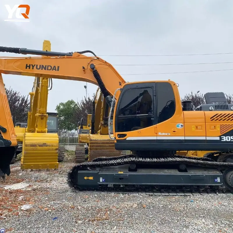Used Hyundai 305 Large Hydraulic Excavator High Cost Performance
