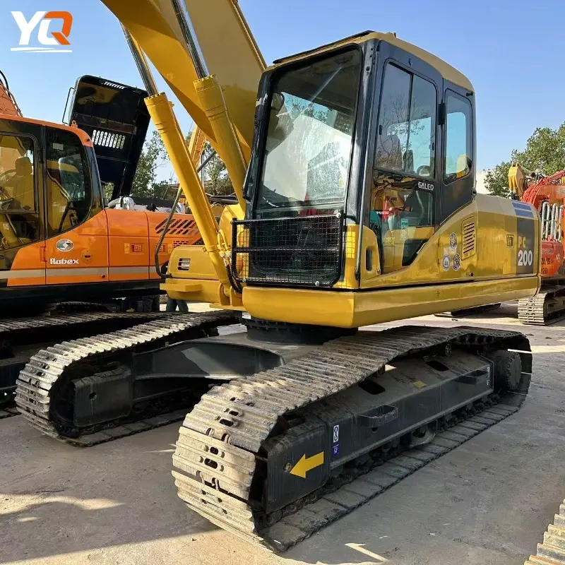Used Komatsu PC200-7 Hydraulic Excavator Stable Performance Low Price