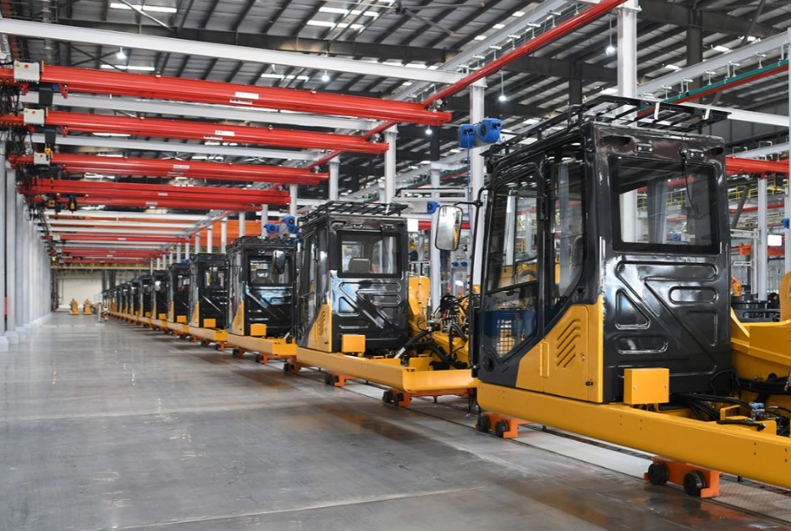 Linha de montagem de máquinas de construção Hefei Yuqiang